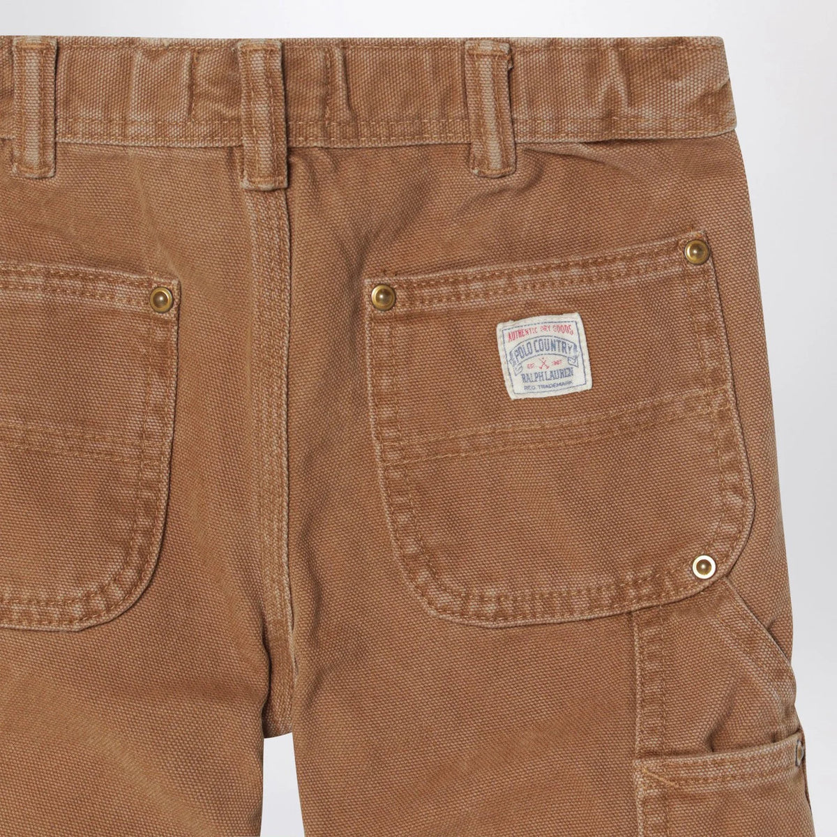 Polo Ralph Lauren - Brown vintage-effect cotton trousers