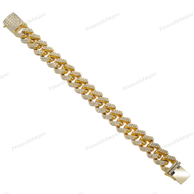 Moissanite Diamond Prong Set Cuban Link Bracelet