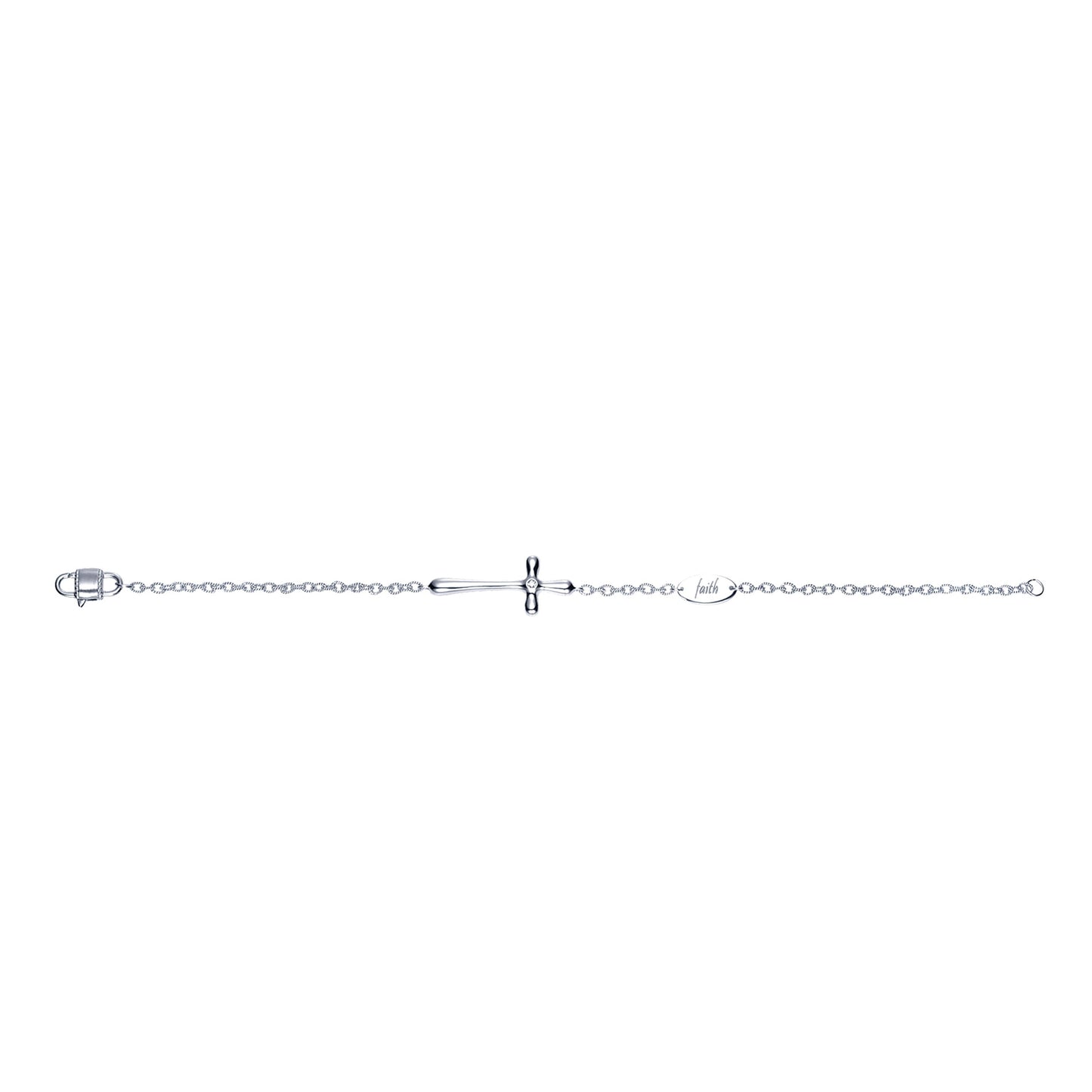 Sterling Silver Cross Bracelet