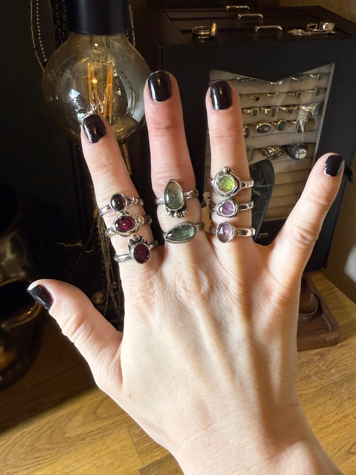 Aries Season Garnet Ring