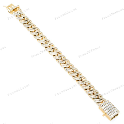 S925 Moissanite Cuban Link Bracelet For Men