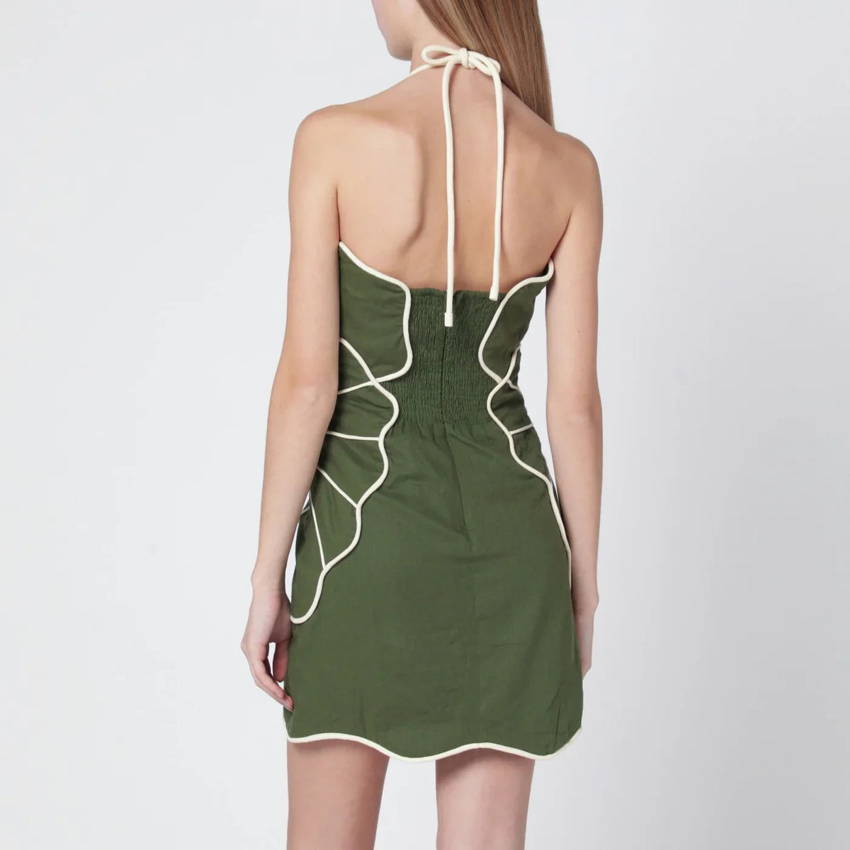 FARM Rio - Short green linen-blend dress