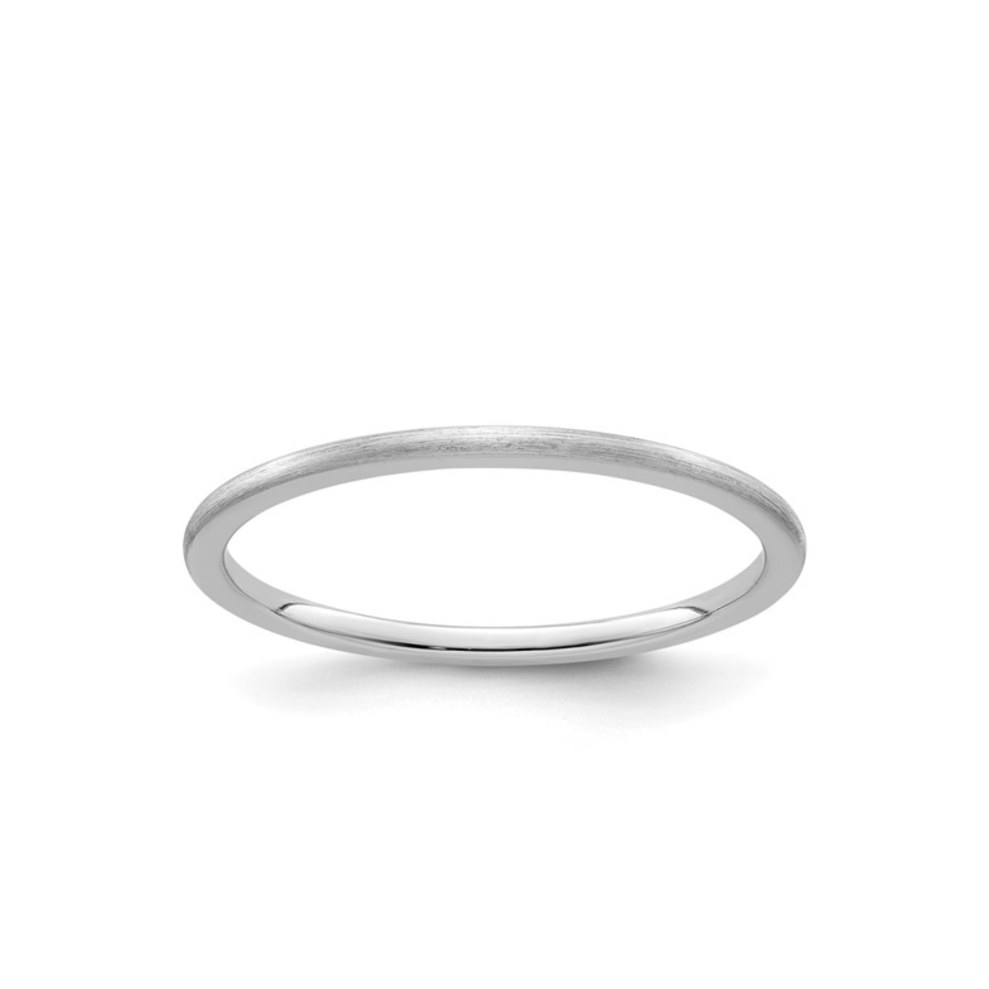 The Half Round Stacking Ring | Satin | 1.2mm