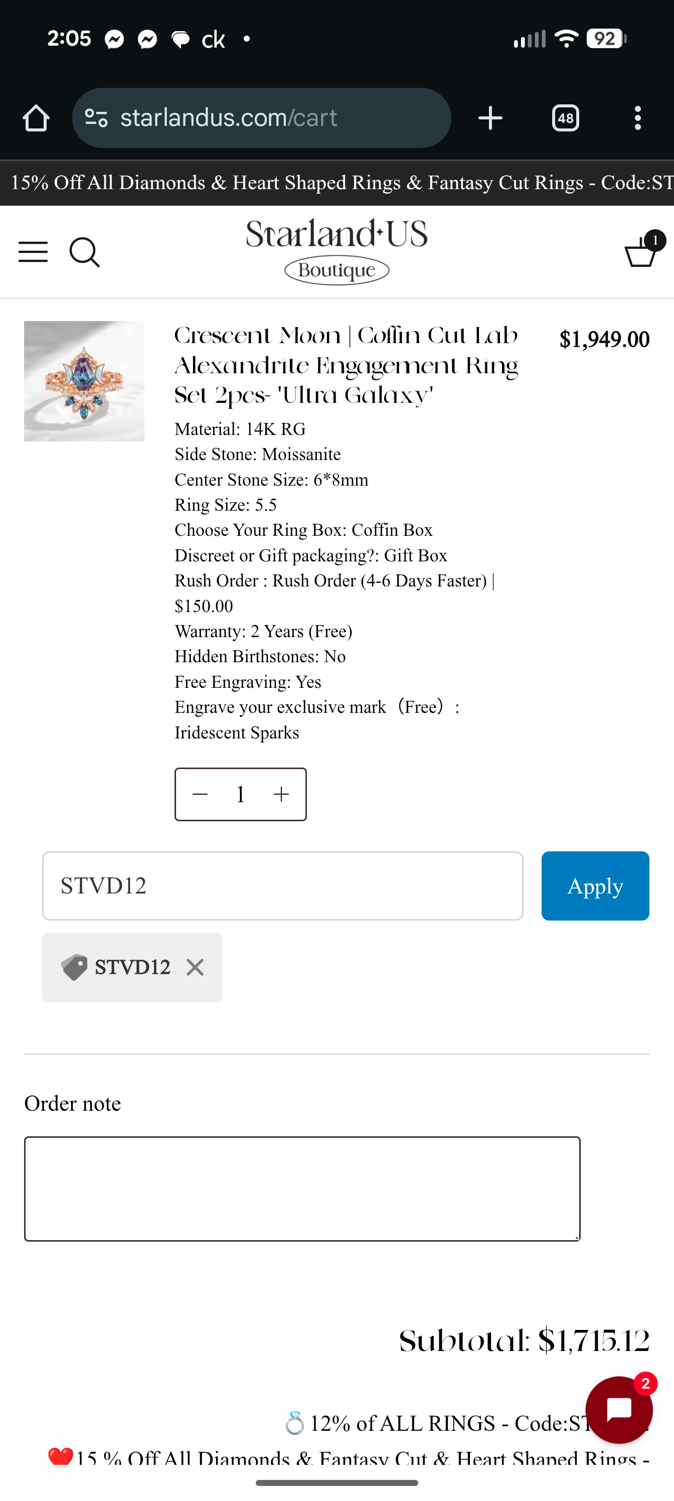 Installments for Steven