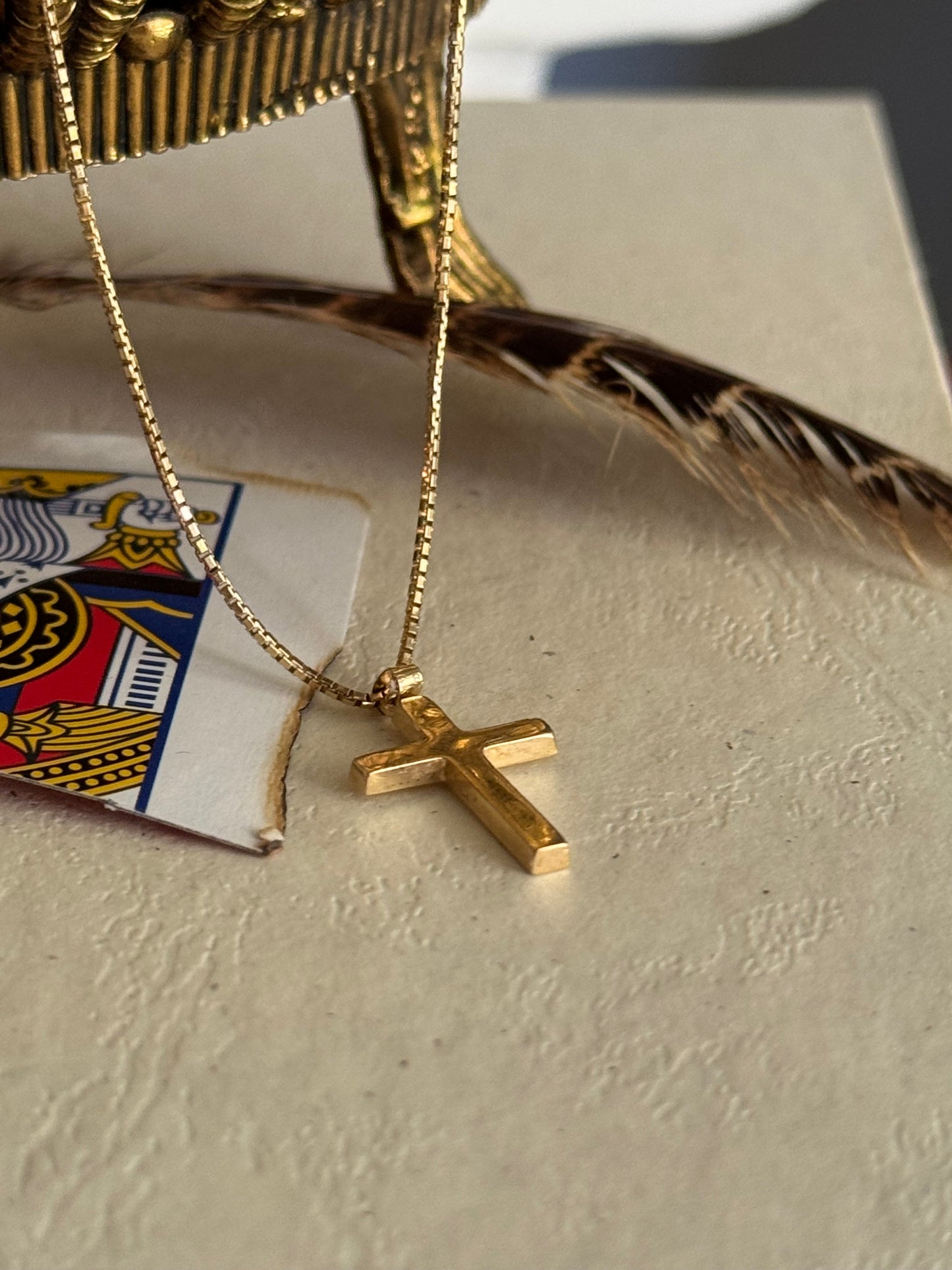Vintage 14k Starburst Cross