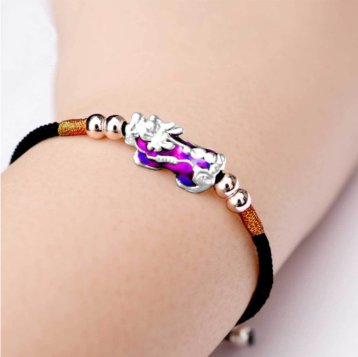 Handwoven Silver Pixiu Bracelet