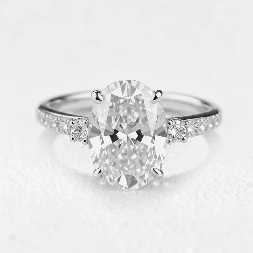 Luna’s Radiance | 2CT Oval Diamond Engagement Ring