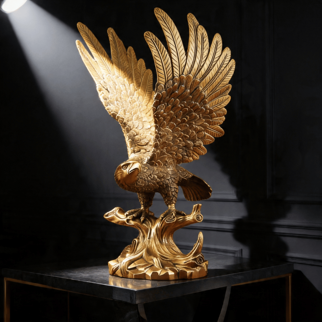 Bronze Flying Eagle Sculpture