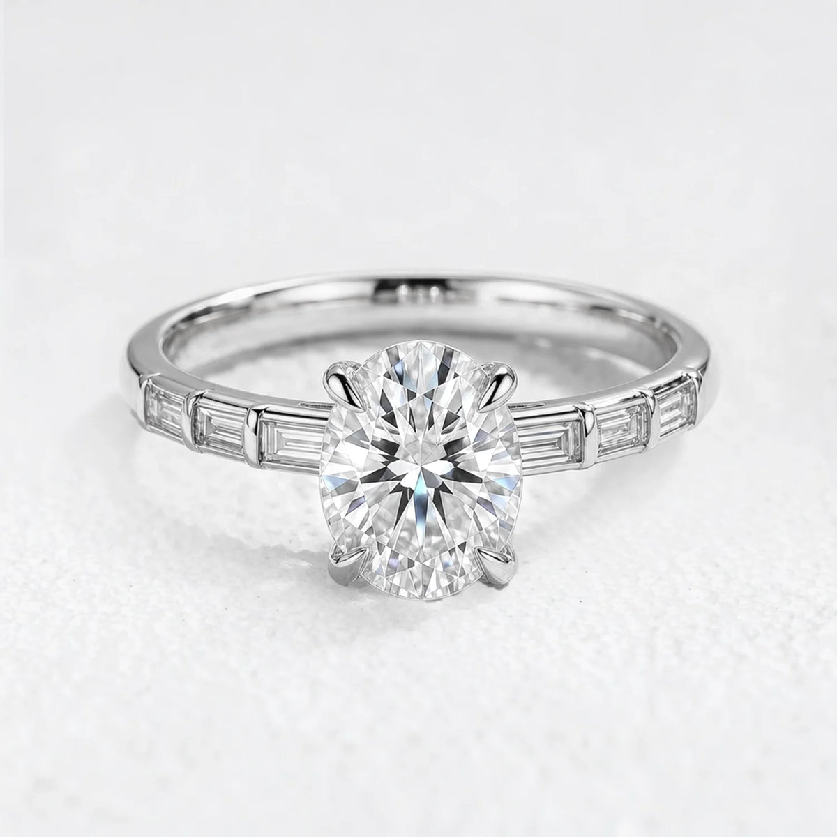 Lumiera’s Prism | 2CT Oval Diamond Solitaire Engagement Ring