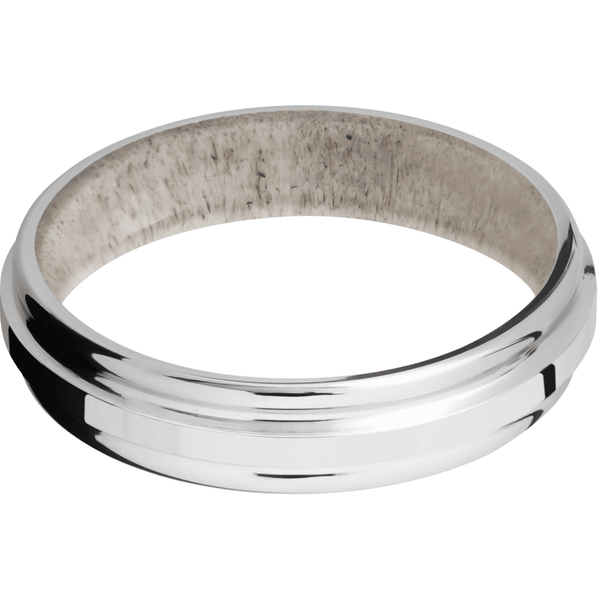 10K White Gold + Polish , Polish Finish + Antler