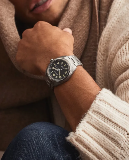 Gents Titanium Citizen Eco-Drive "Garrison" with Black Dial