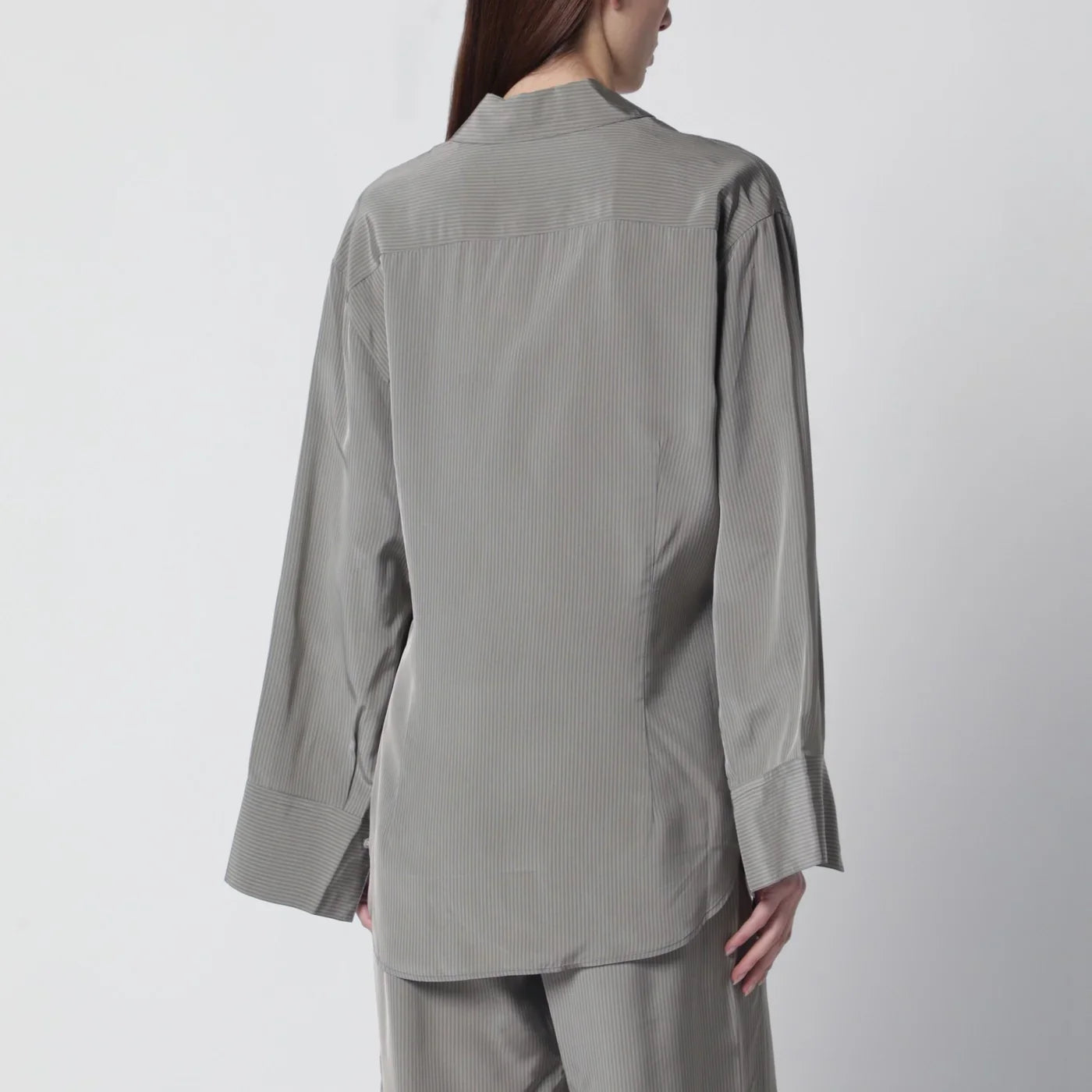Róhe - Light grey striped oversized shirt