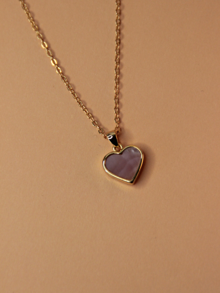 HEART necklace- Mother-of-pearl heart pendant