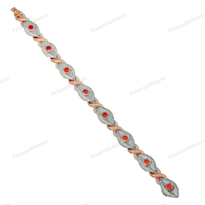 Rose Gold Plated Infinity Evil Eye Moissanite Bracelet