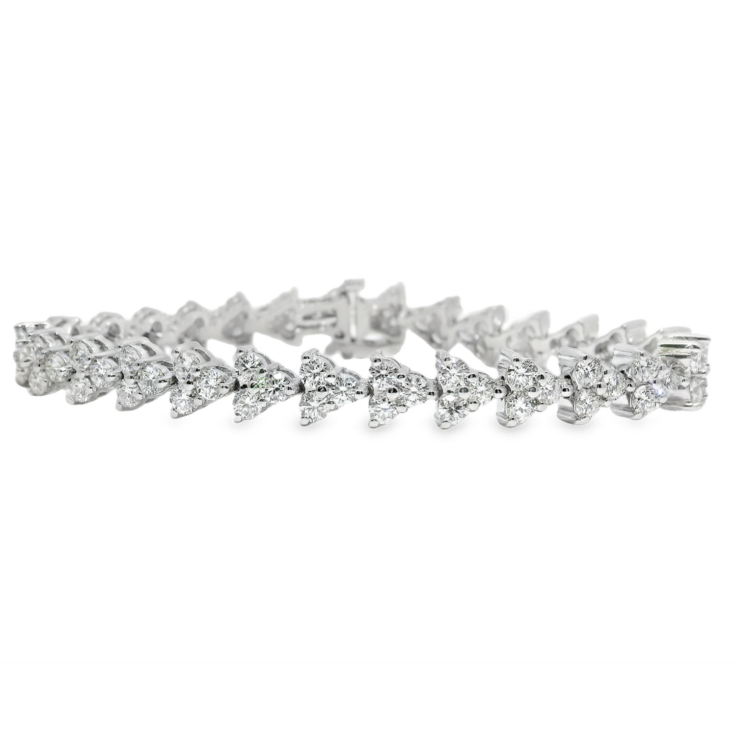 Diamond Cluster Tennis Bracelet