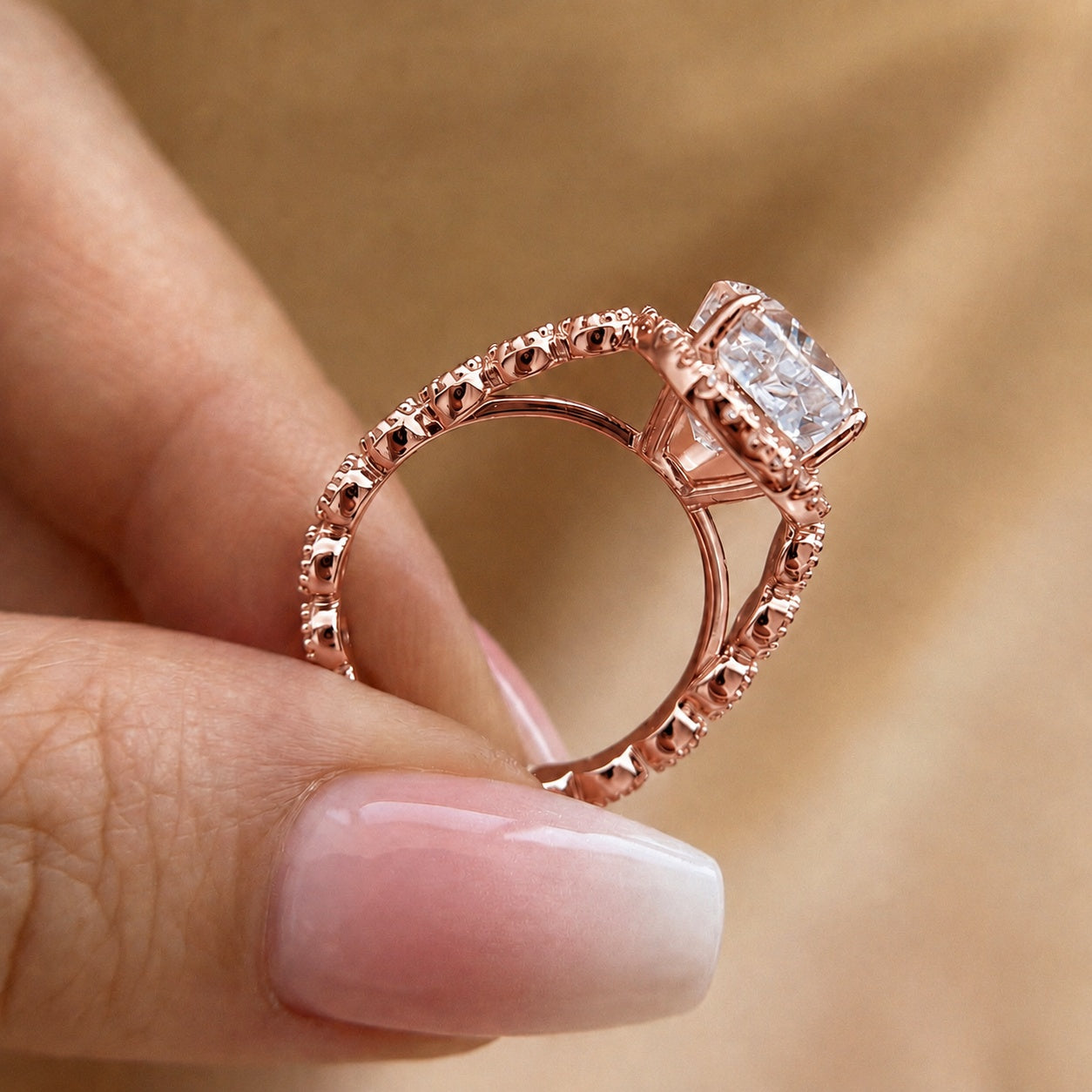 Moonlit-inspired Halo Design Pear Cut 6.0ct Engagement Ring In Sterling Silver