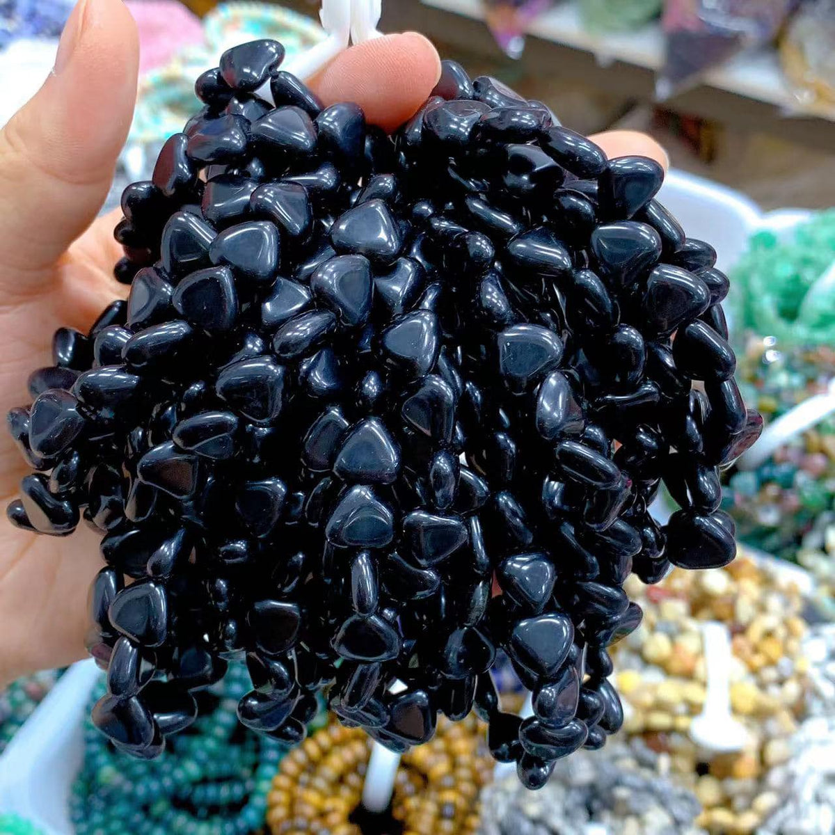 Black Obsidian Heart Bracelet
