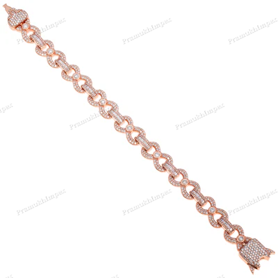 Rose Gold Plated Infinity Moissanite Bracelet
