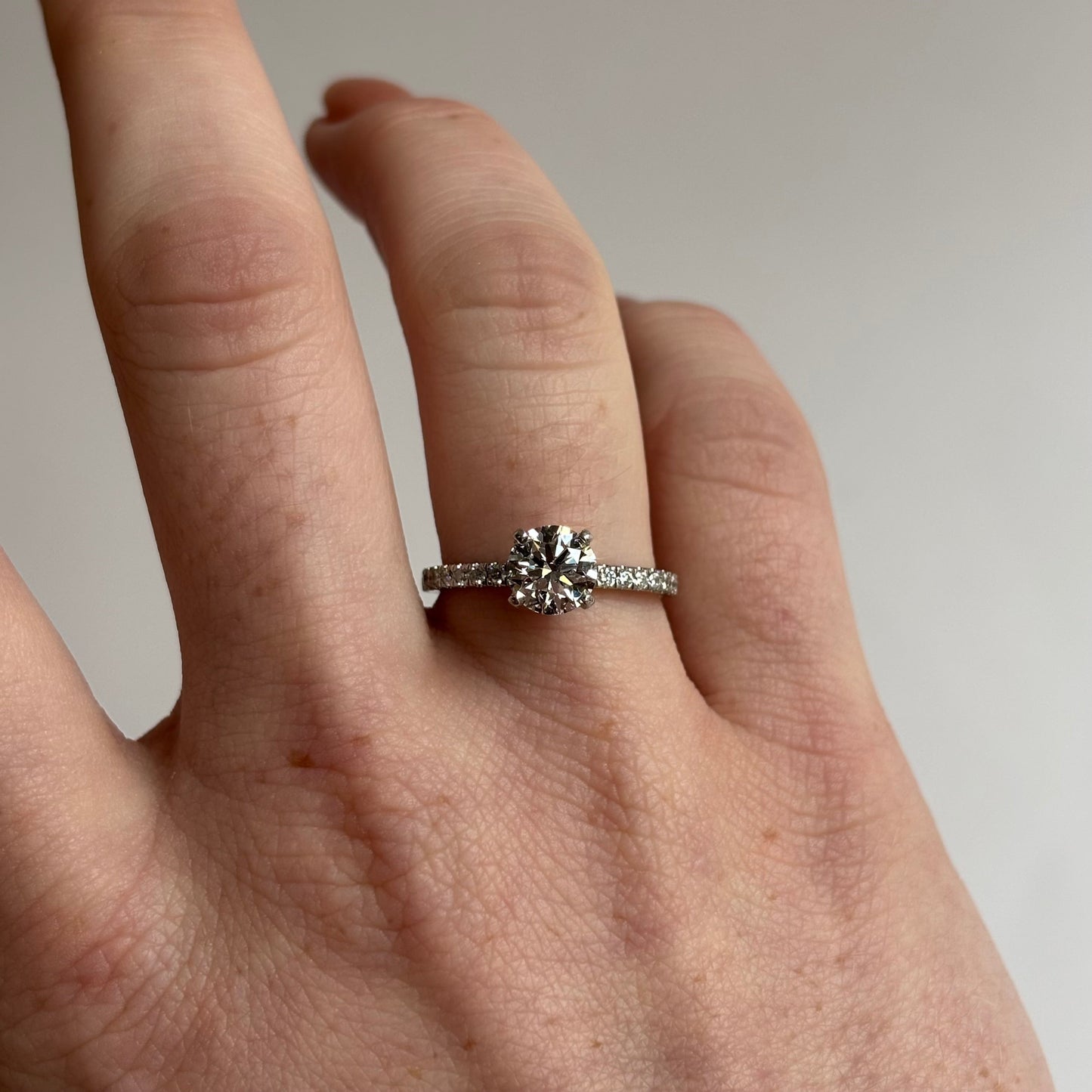 Lab-Grown Diamond Engagement Ring | 1.04 CT | 14K White Gold | D Color, VVS2 Clarity | IGI Certified