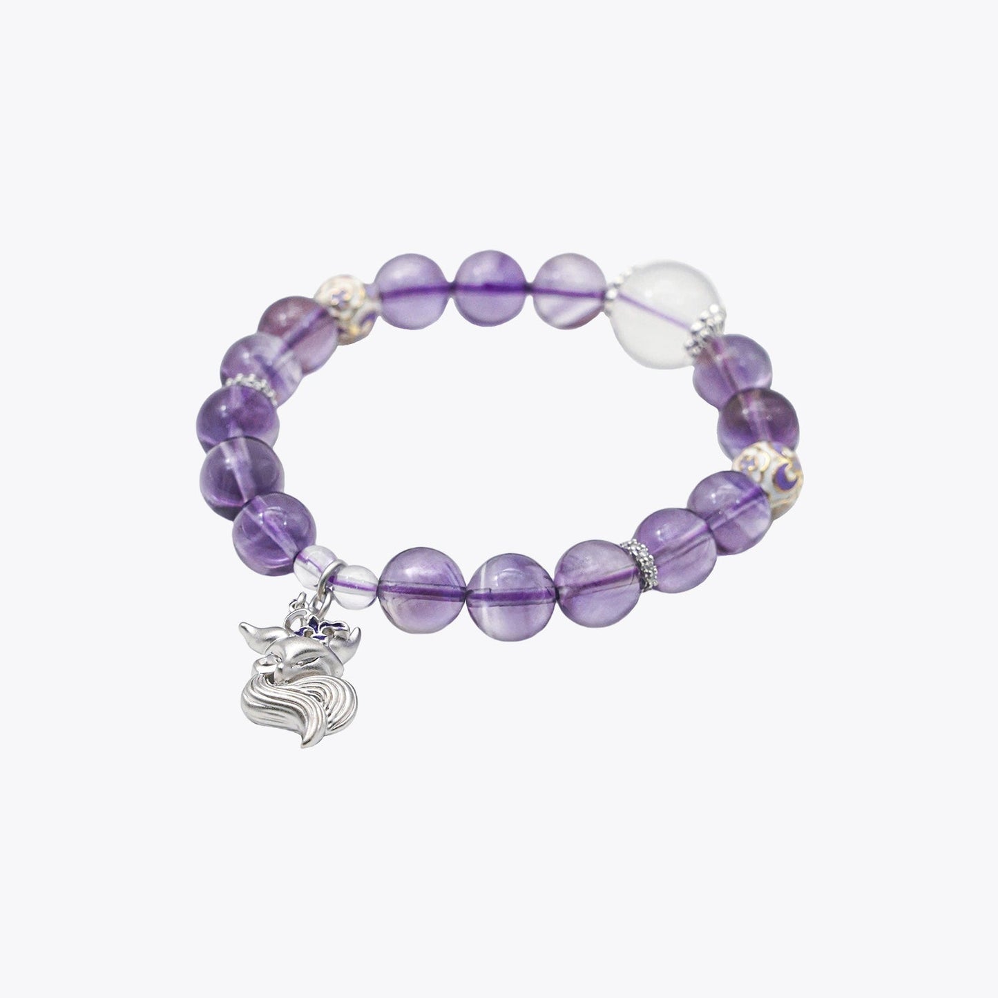 Nine-Tailed Iris - Ninefold Amethyst Crystal Bracelet