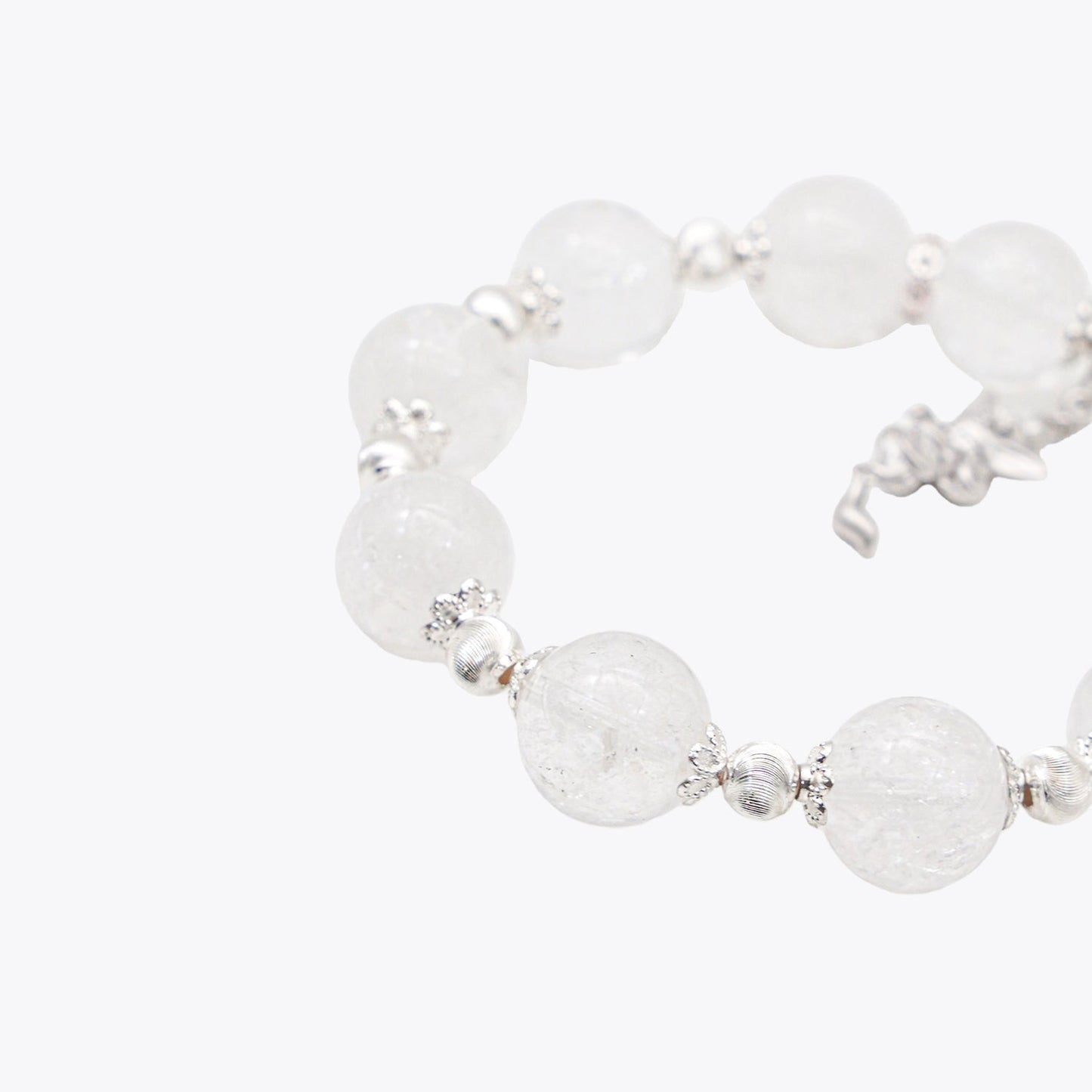 Nine-Tailed Frost Bone & Jade Skin Crystal Bracelet