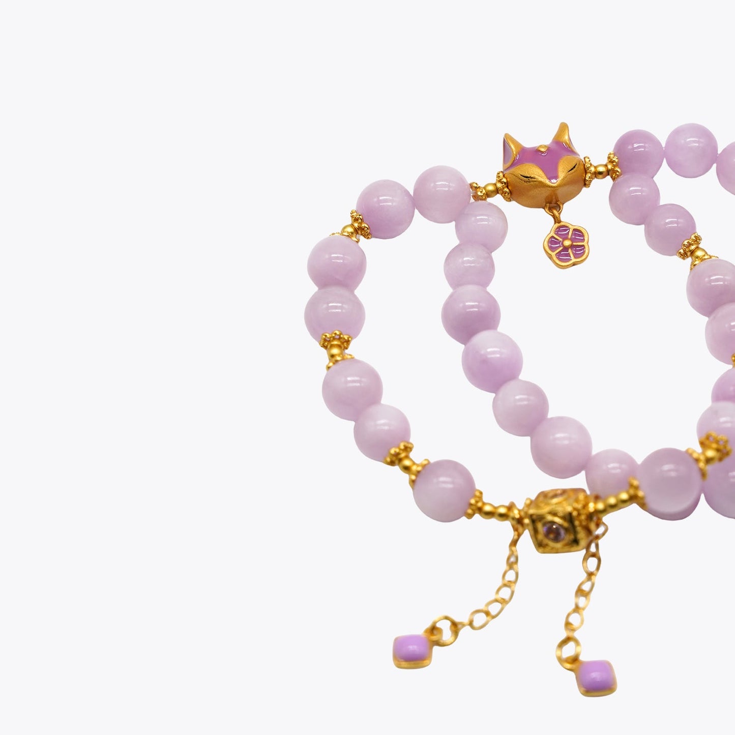 Celestial Amethyst Fox Crystal Bracelet (Wealth Shift Treasury)