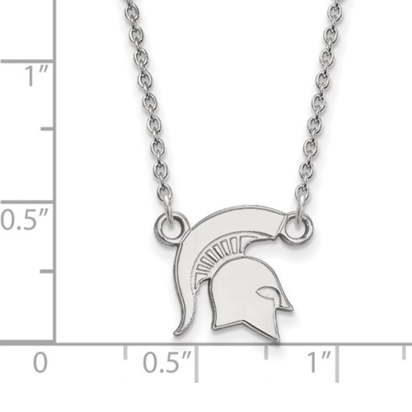 MSU Spartan Helmet Necklace | Sterling Silver