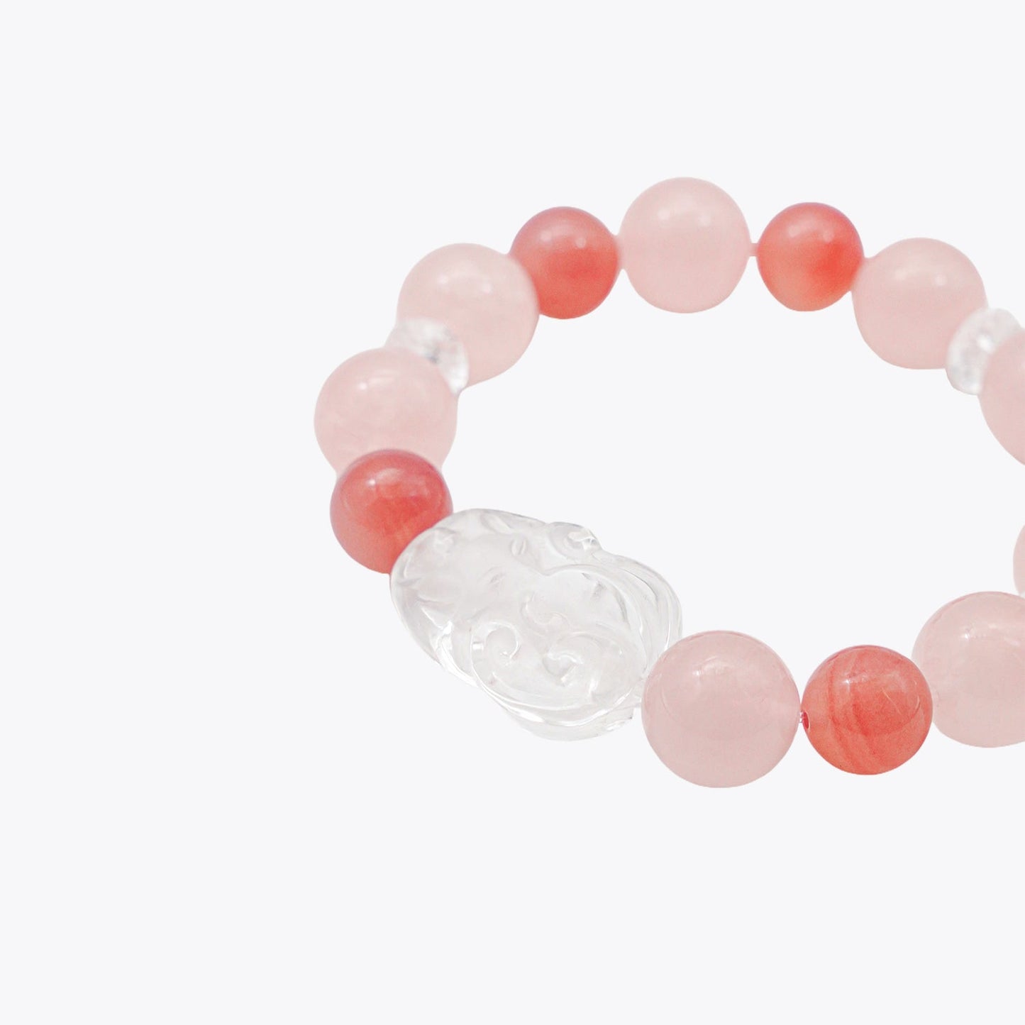 Nine-Tailed Peach Blossom Charm — Alluring Crystal Bracelet