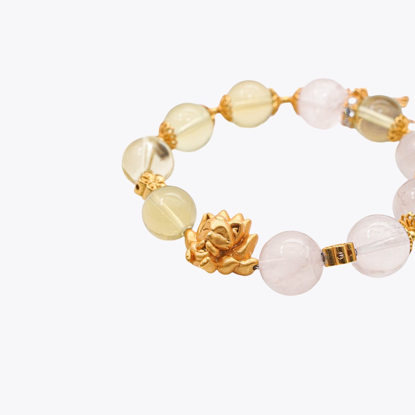 Gilded Kitsune Wealth Attraction Crystal Bracelet