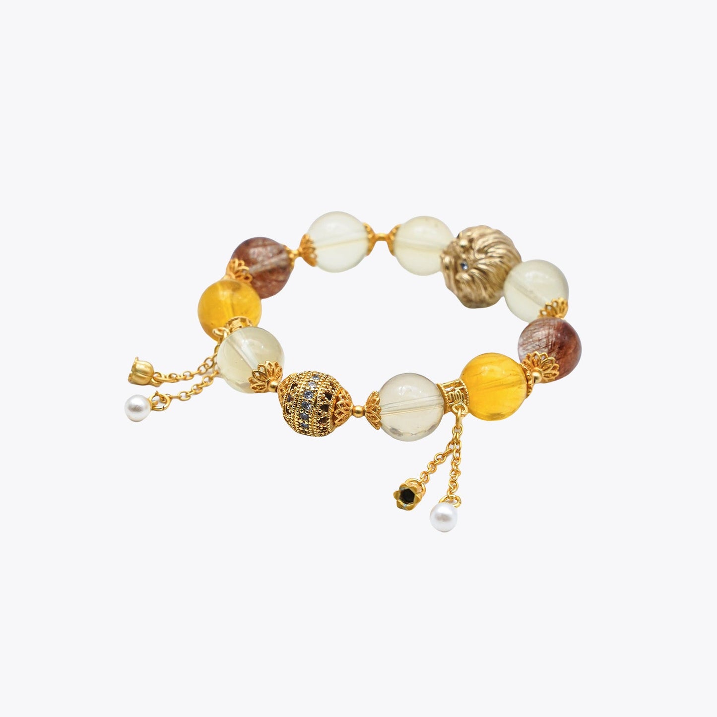 Golden Fox Monarch Wealth Crystal Bracelet