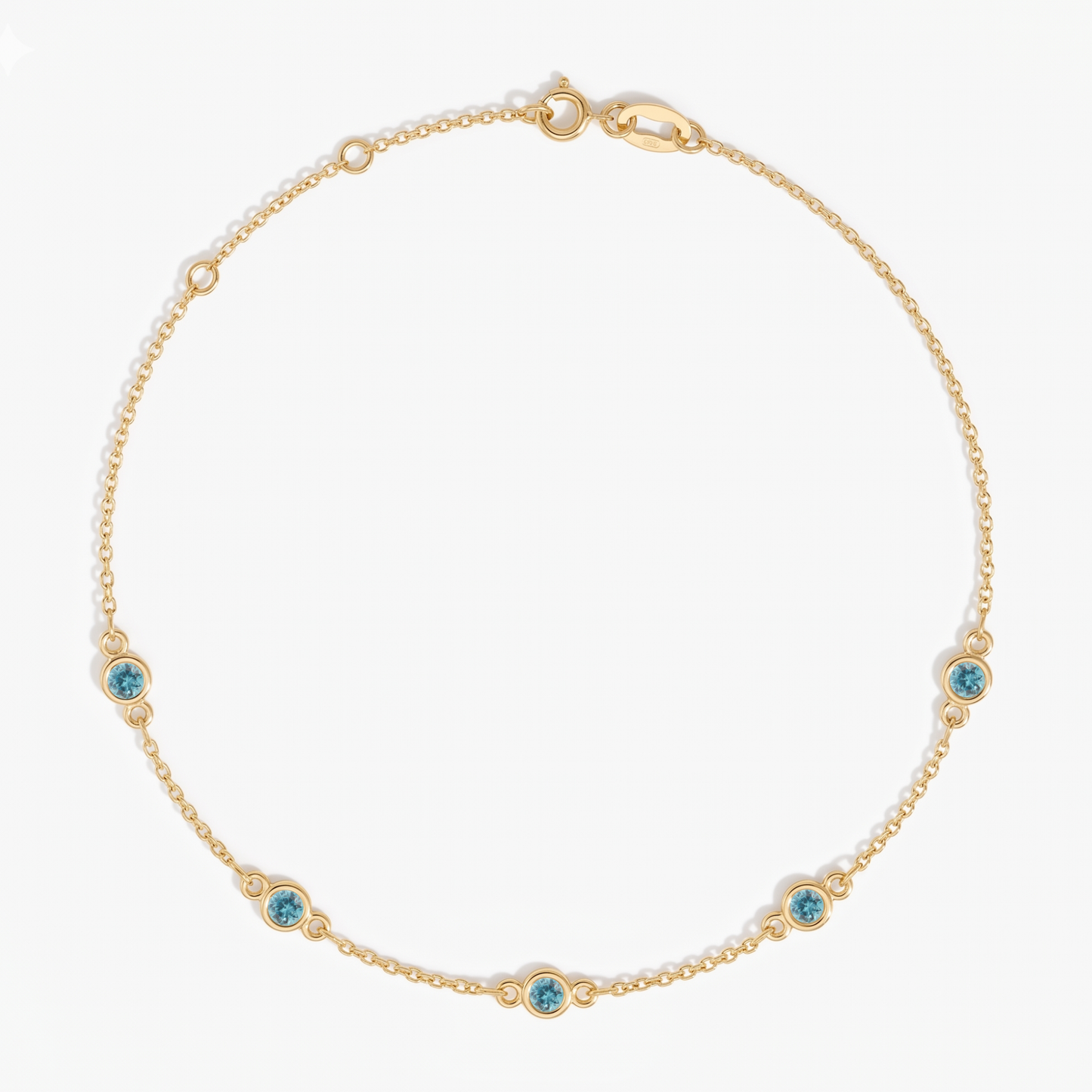 The Five Station Bracelet | Cable Chain