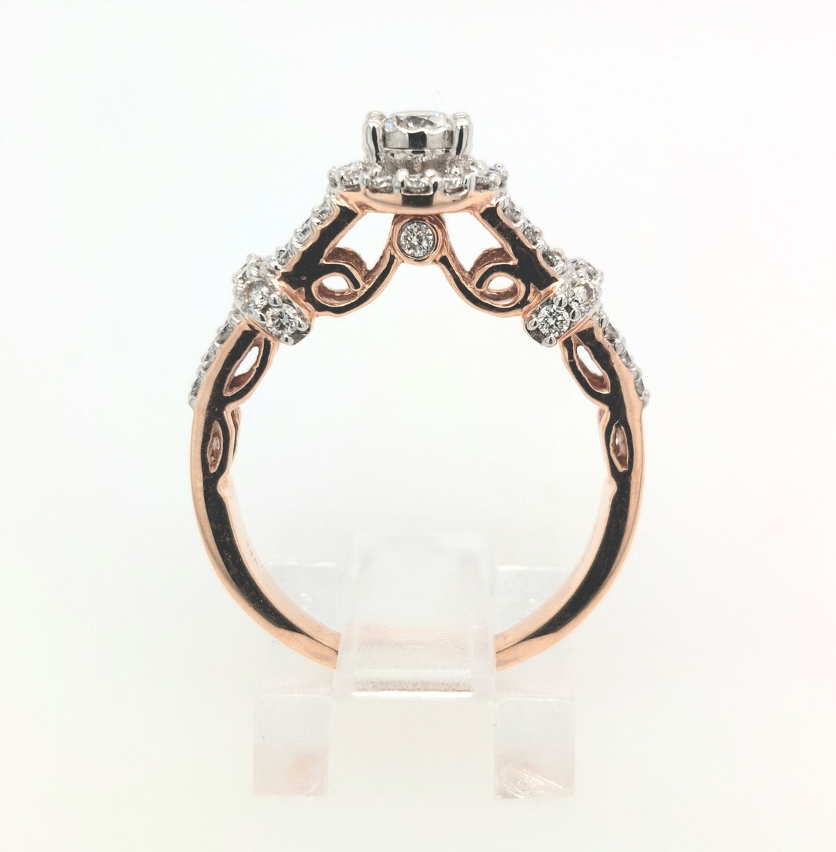 14K Rose Gold 0.75ctTW Round Diamond Engagement Ring H-I/SI2-I1 Size:7 Gram Weight:4.6g