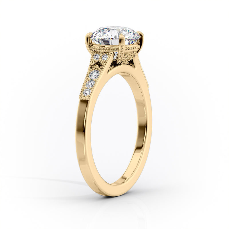 Chic Solarii Moissanite 2.0ct Oval Cut 925 Sterling Silver Side Stone Engagement Ring
