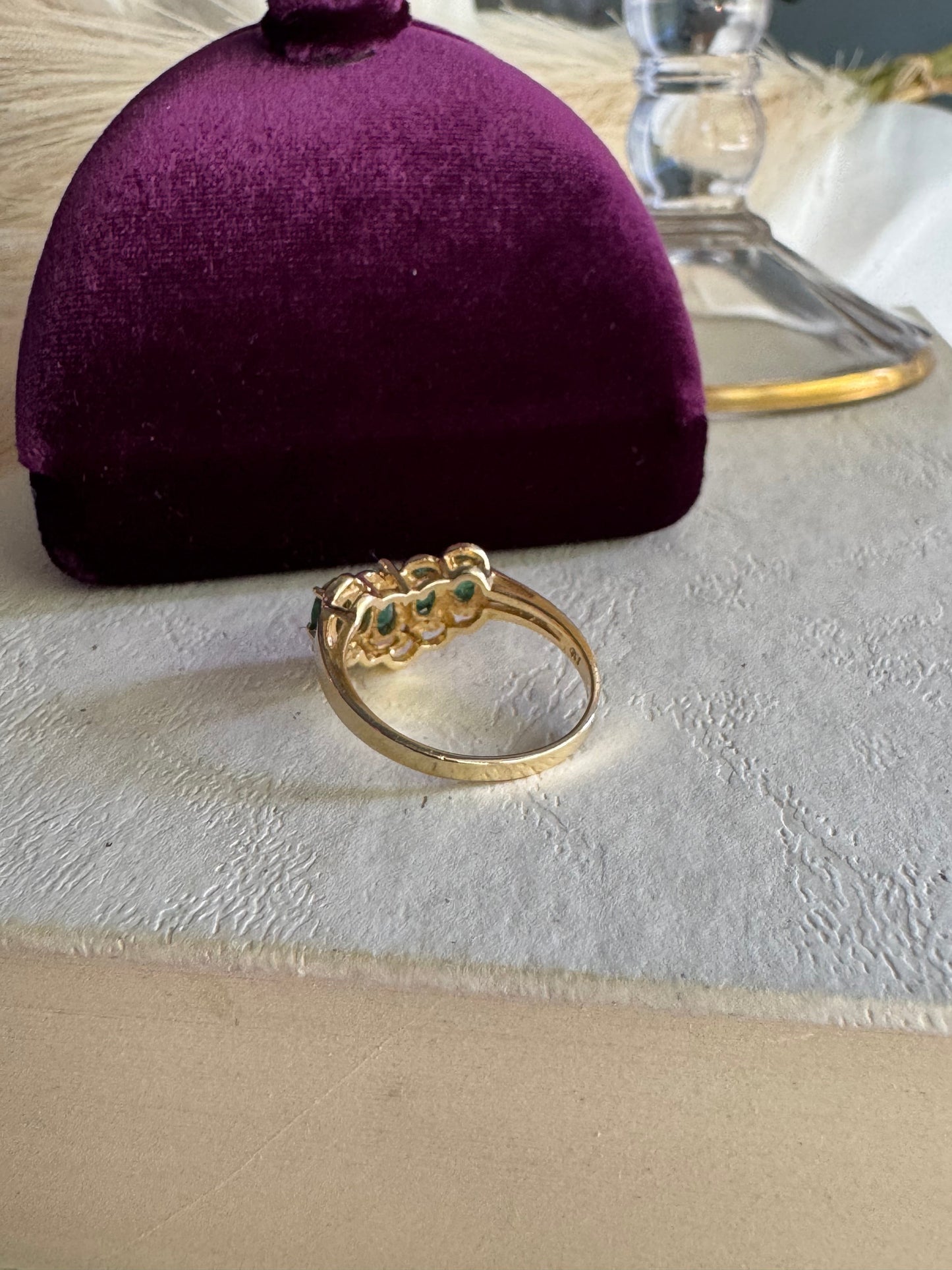 Vintage 14k Gold & Emerald Ring