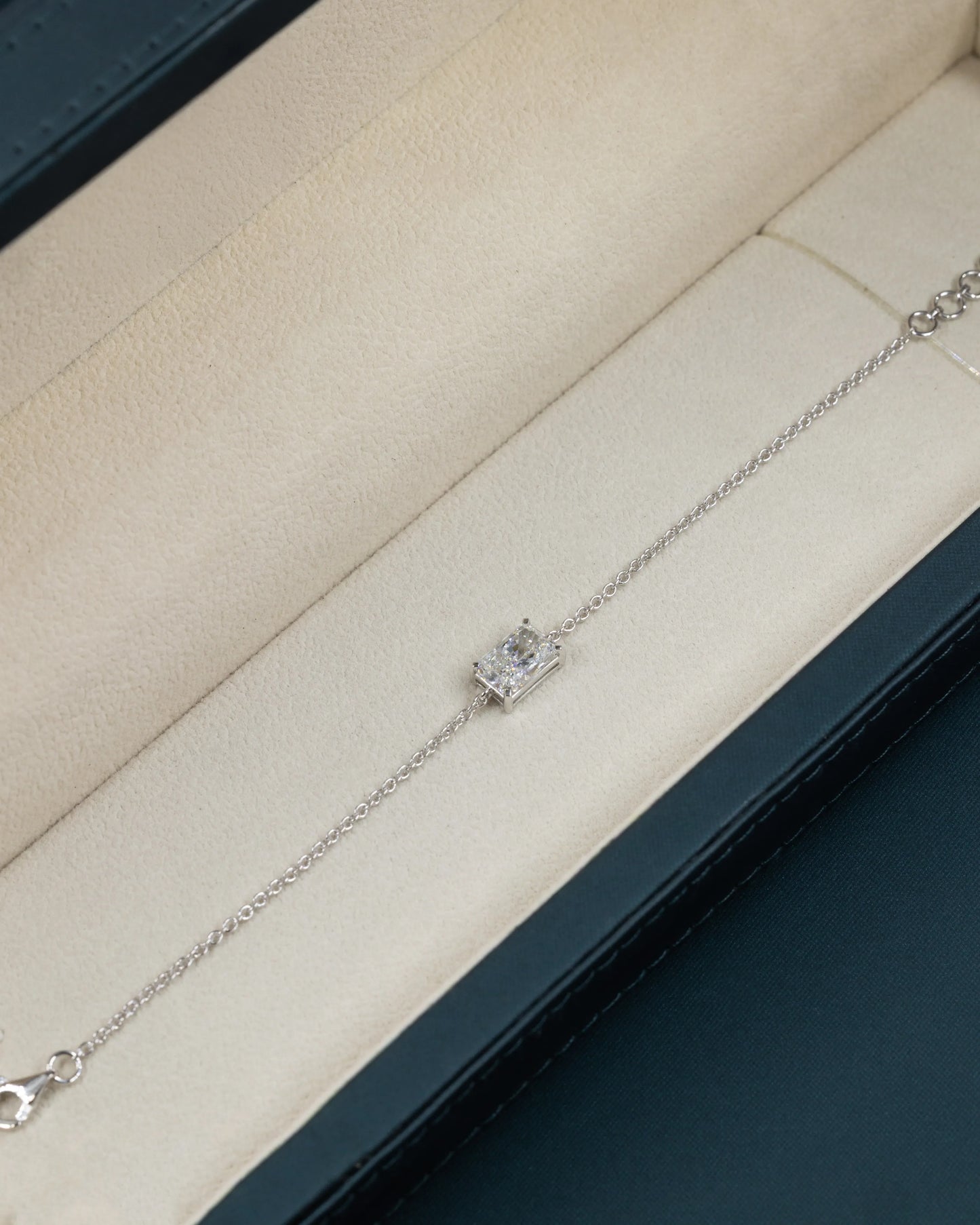 2.03 Carat Emerald Cut Lab-Grown Diamond Solitaire Bracelet
