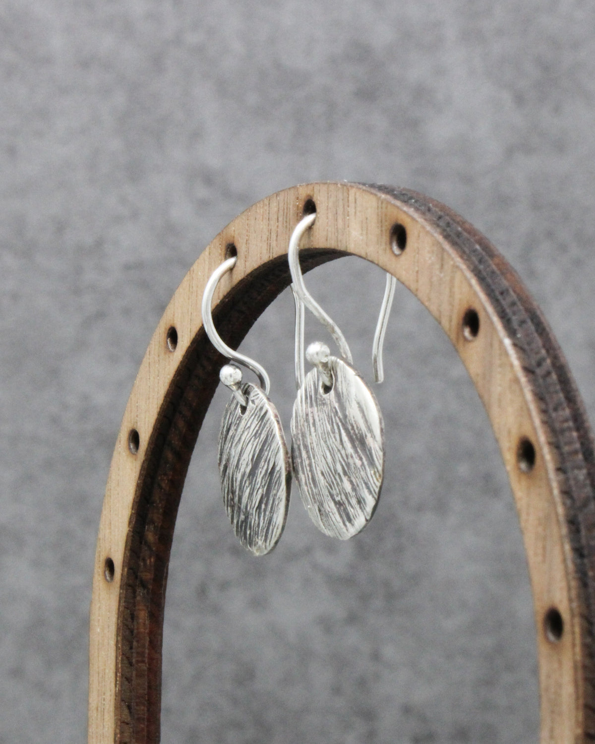 Lined Disc Earrings