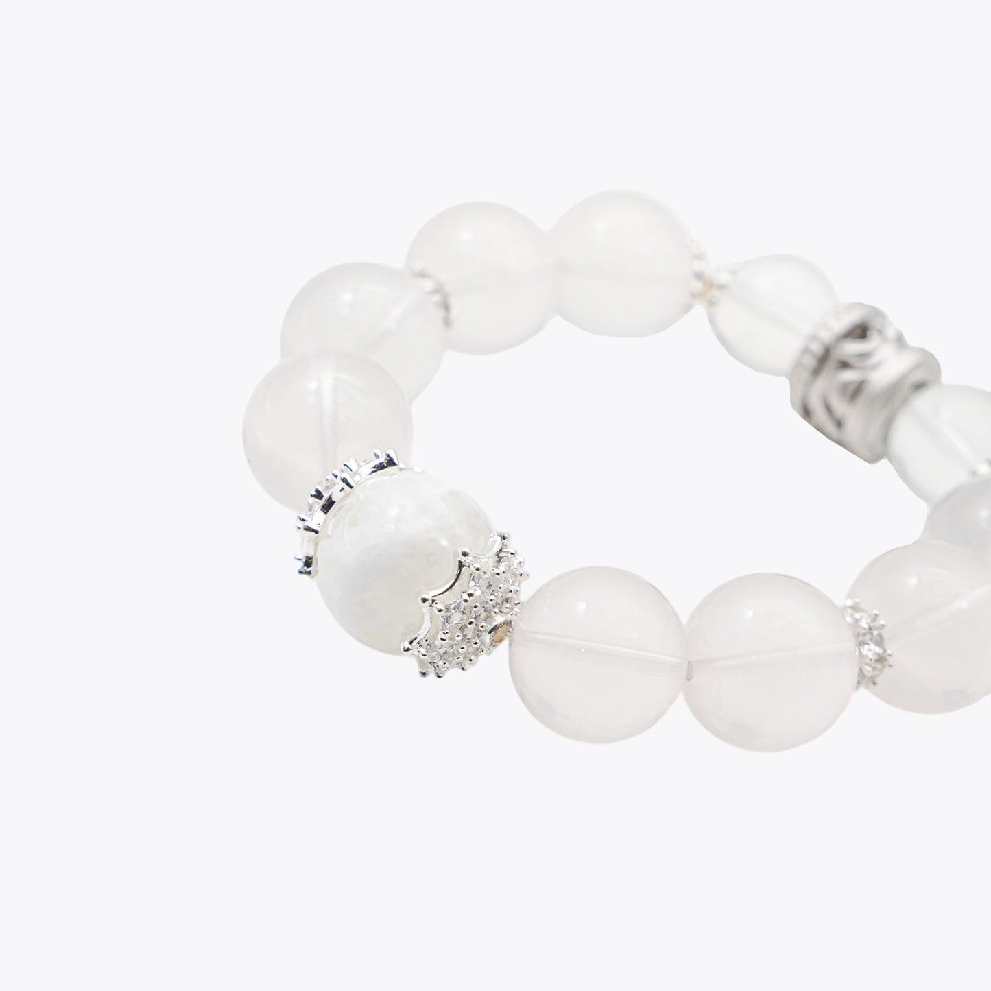 Celestial Fox Chasing the Moon & Jade Rabbit Crystal Bracelet