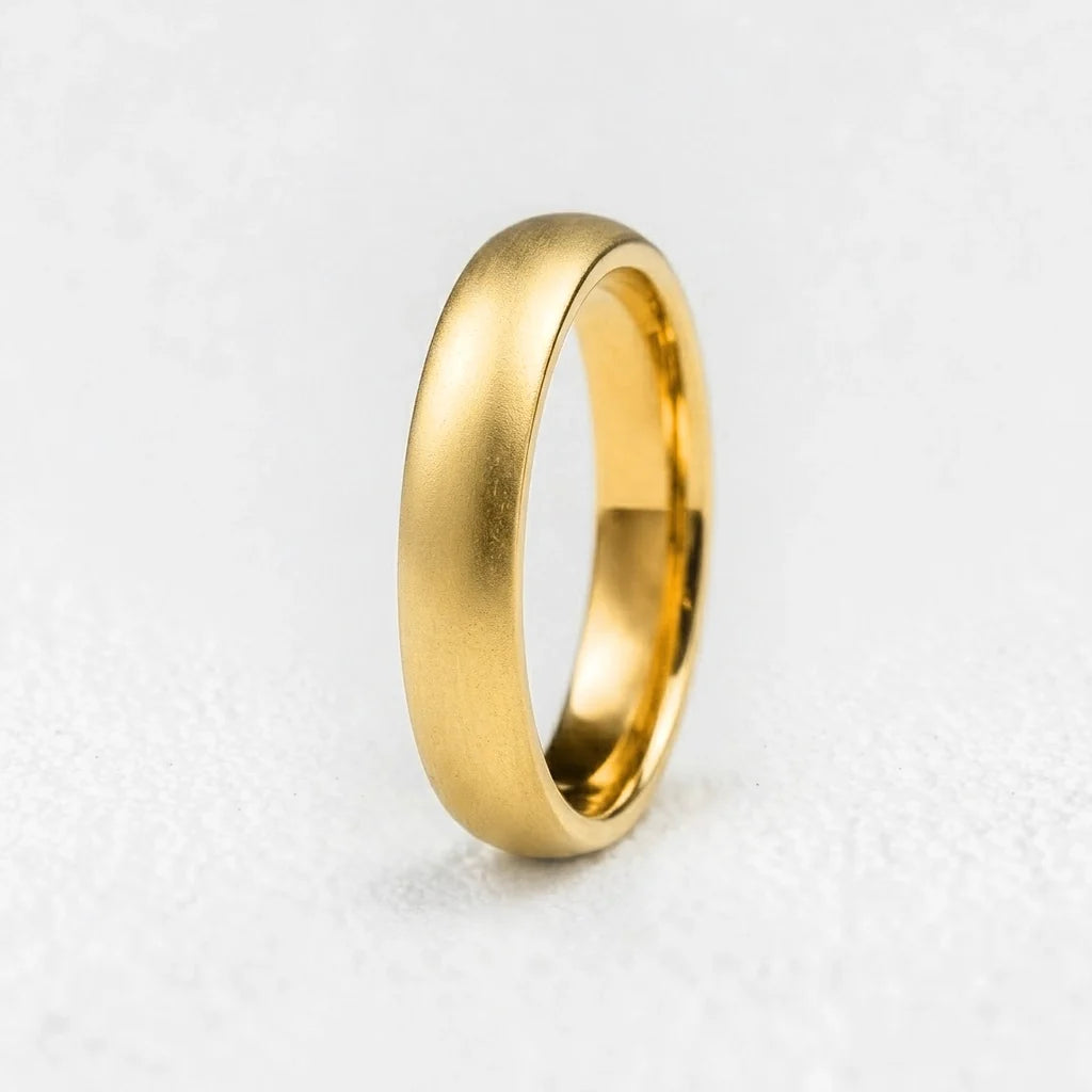 The Classic Arc Band | Satin-Finish Solid Gold
