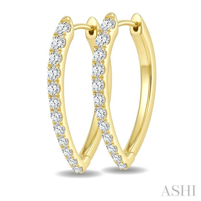 Chevron Diamond Fashion Hoop Earrings
