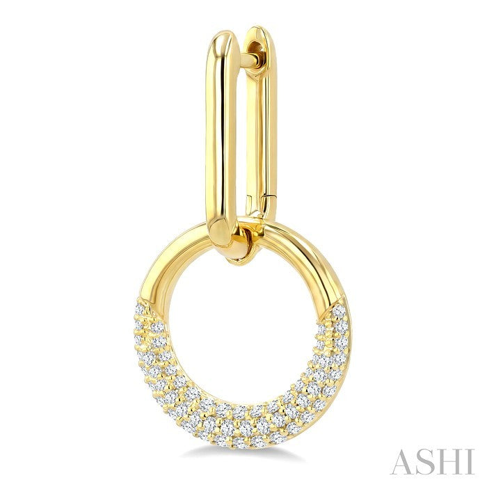 Aeris Gold Interlock Diamond Fashion Earrings