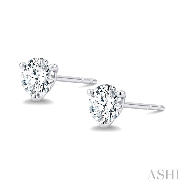Round Shape Martini Diamond Stud Earrings
