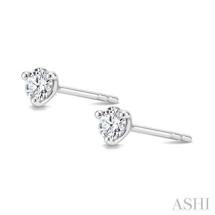 Round Shape Martini Diamond Stud Earrings