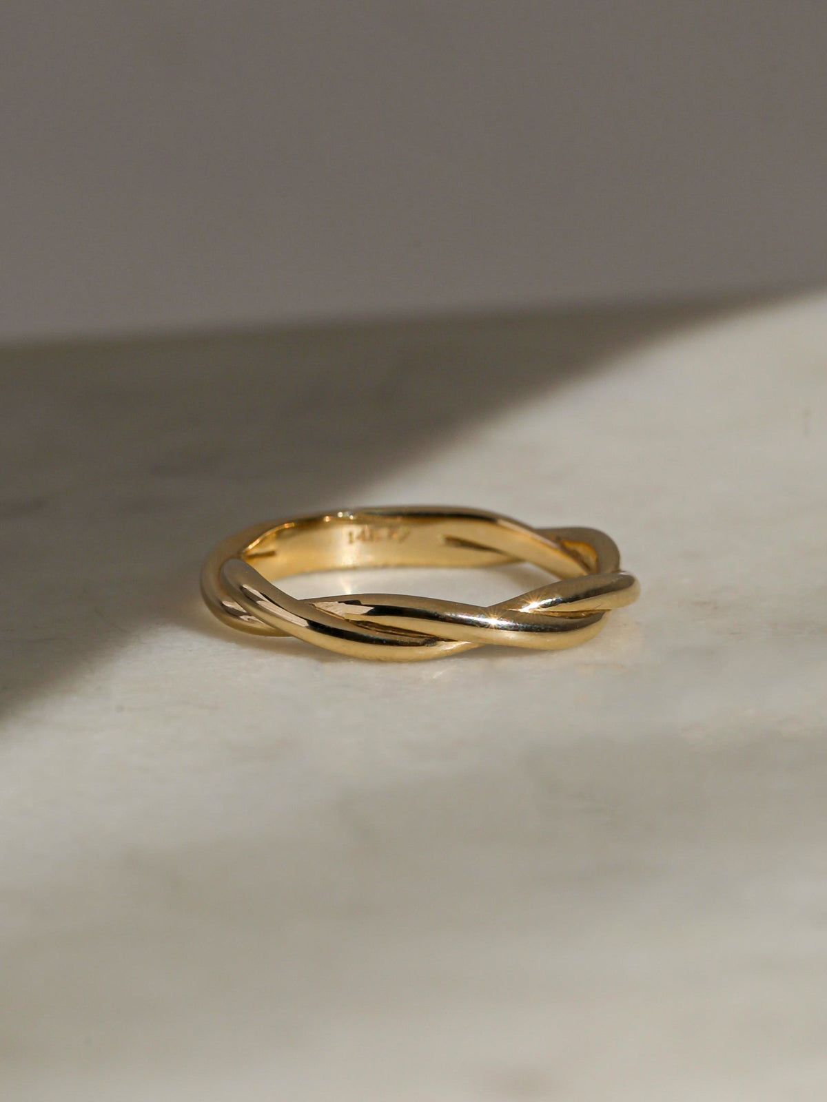 3.3 mm Plain Gold Helix Ring