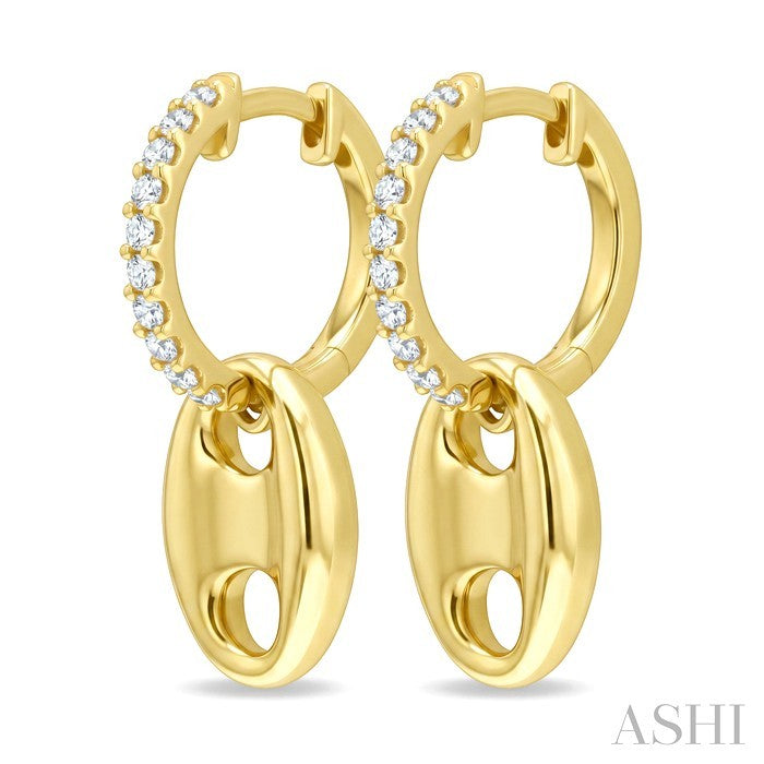 Aeris Gold Mariner Link Diamond Fashion Earrings