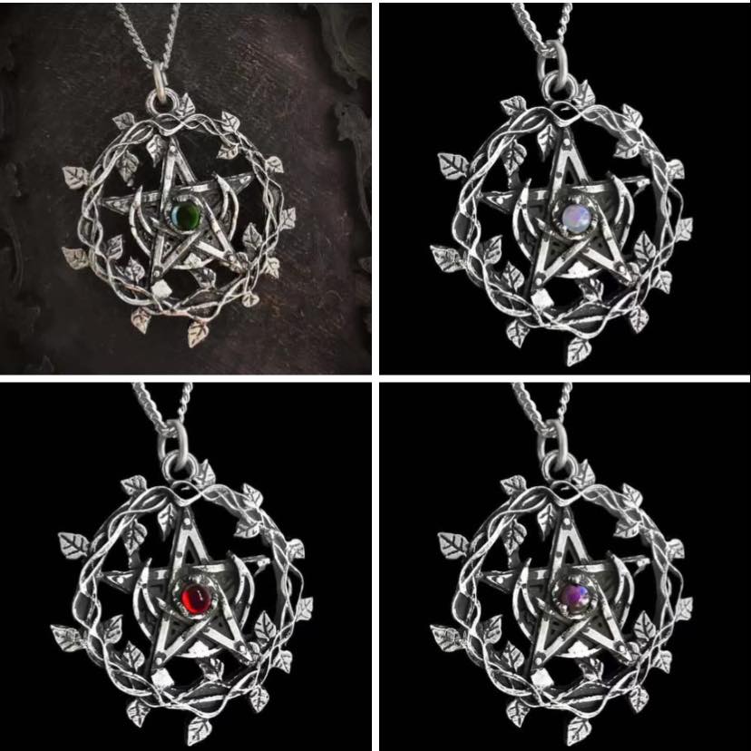 Pentacle and Cresent Moon Necklace