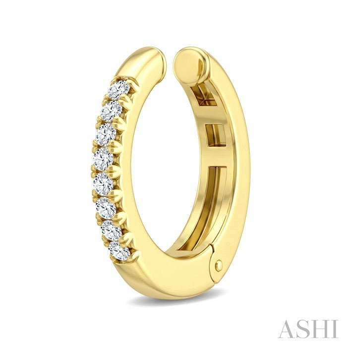 Petite Diamond Fashion Huggie Cuff Earrings