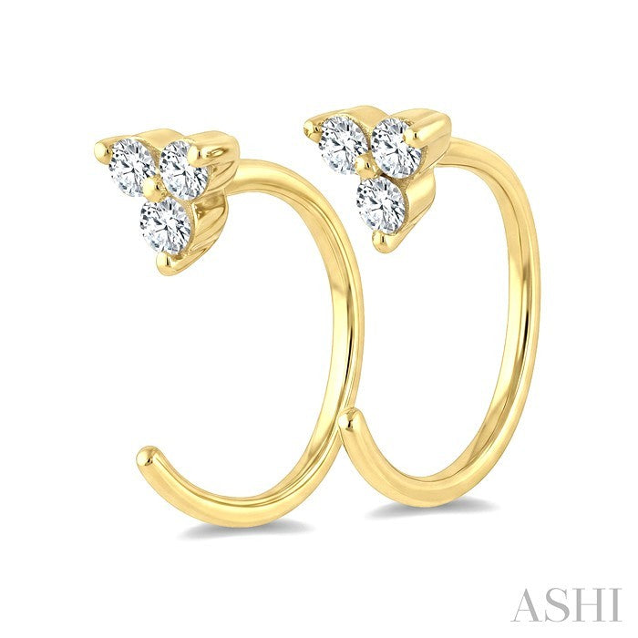 Petite Diamond Huggie Earrings