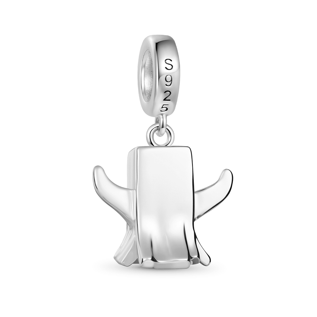 Gnoce Pixel Halloween Ghost Glow-in-the-Dark Pendant Dangle Charm
