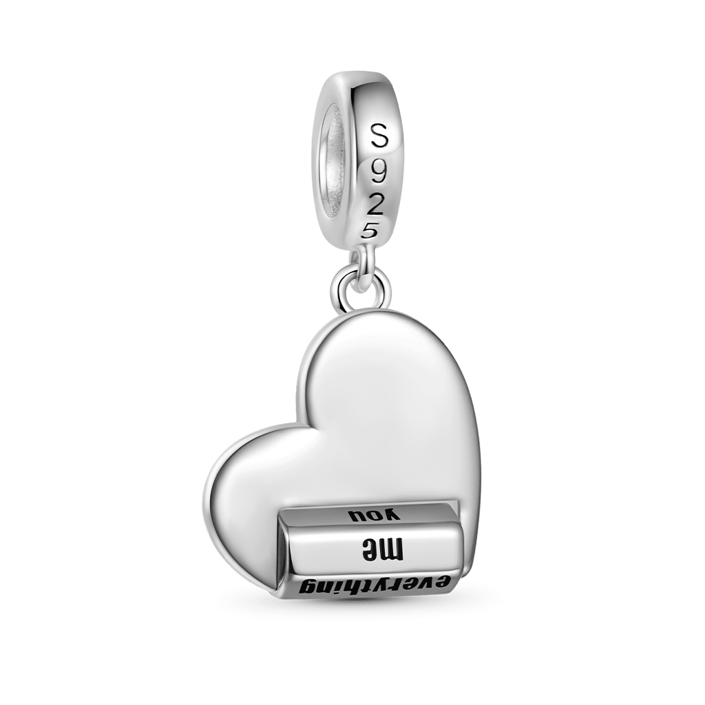 Gnoce Heart Rotating “LOVE” World Pendant Dangle Charm