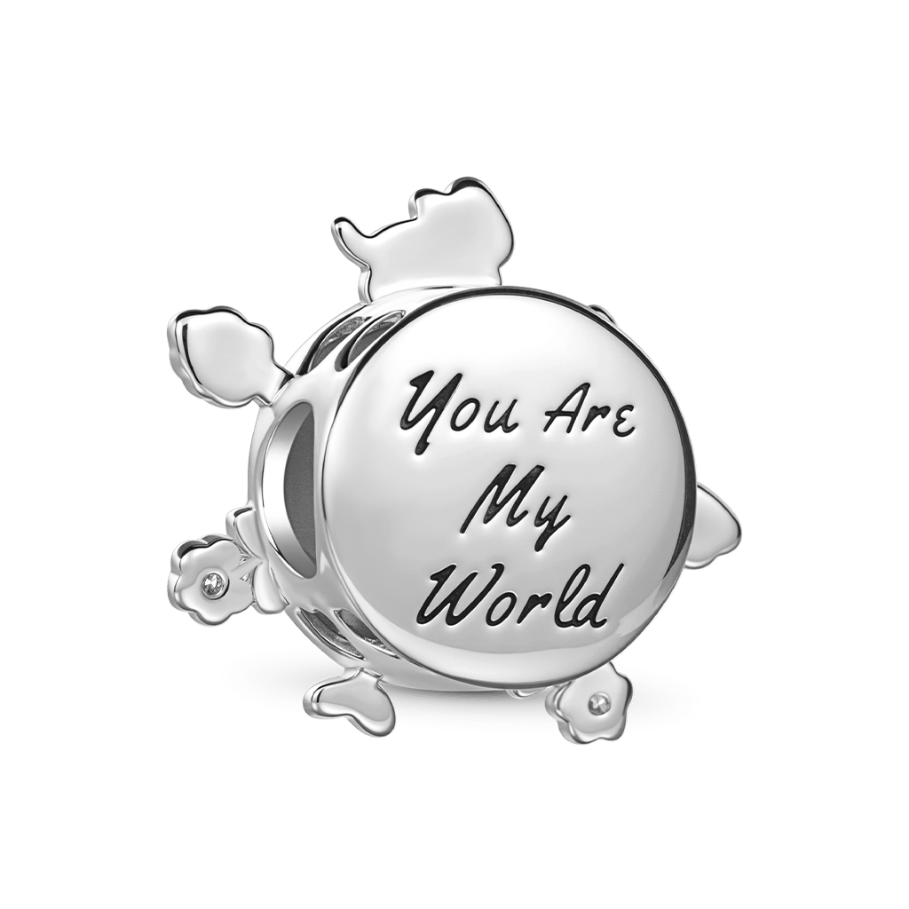Gnoce "You are my world" Cat Earth Charm